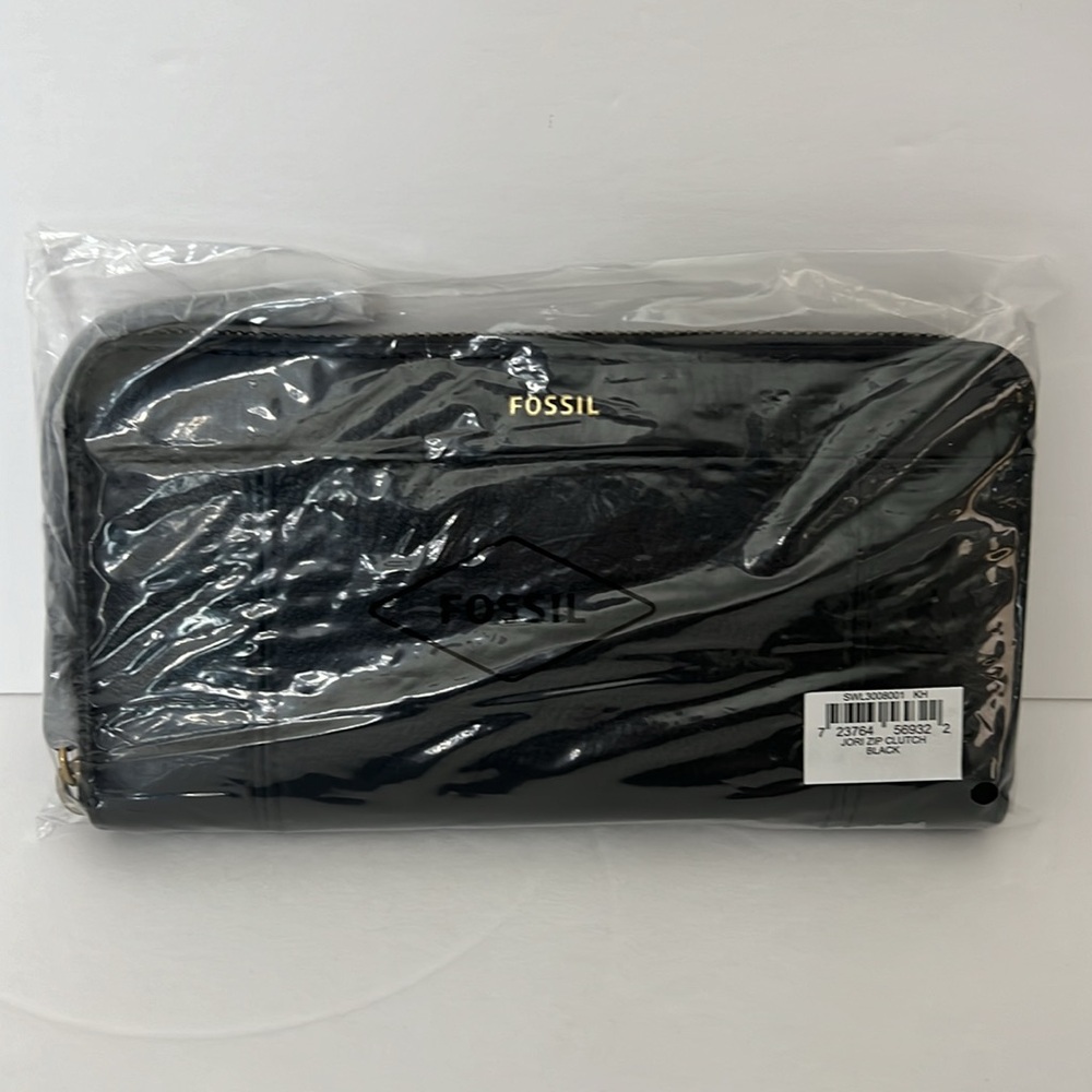 Fossil Black Jori RFID Zip Clutch Wallet - Picture 4 of 5